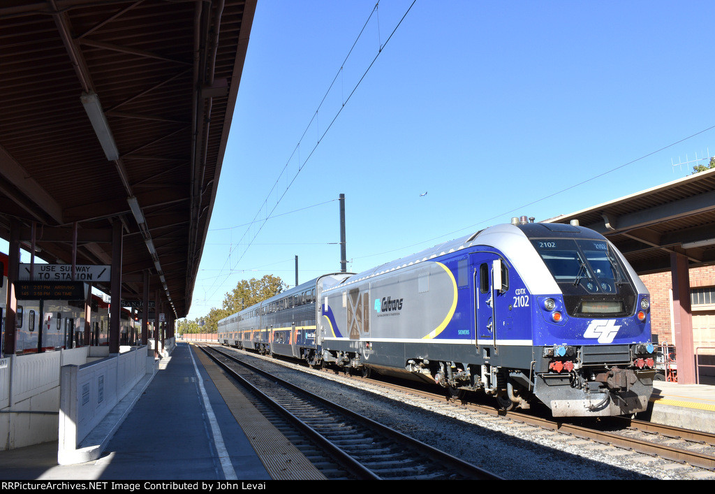 Caltrans SC-44 # 2102 as the power on Amtrak CC Train # 538